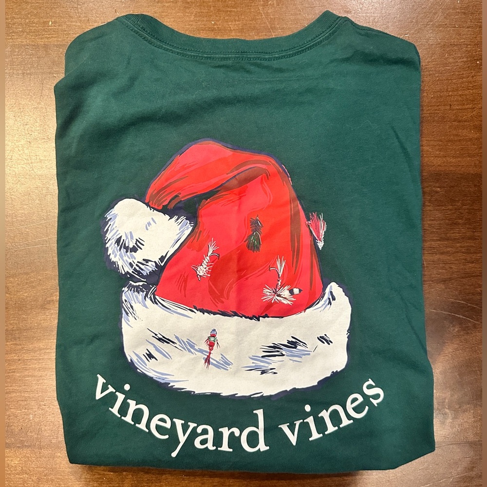 Men’s Vineyard Vines Long Sleeve Tee- Holiday